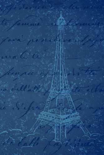 Oui, Oui, Paris! Aquarel schilderij Eiffeltoren Parijs deel 1 van 4 (Frankrijk stedentrip romantisch