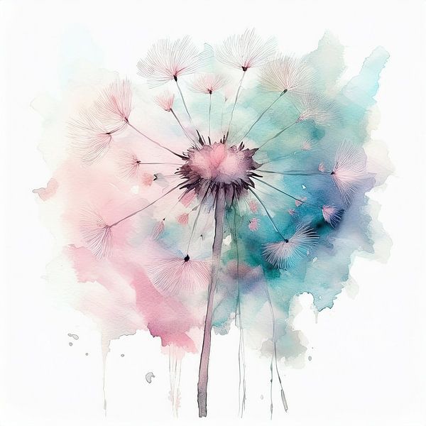 dandelion in pastel by Evelien Prins