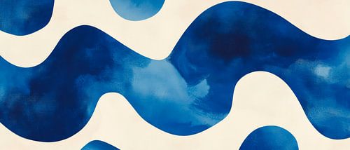 Motif ondulé bleu