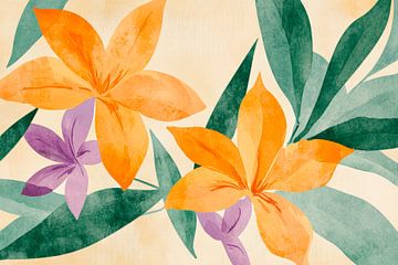 Blühende Farbenpracht – Aquarellblumen von Poster Art Shop