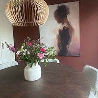 Kundenfoto: Abstraktes Porträt in Erdtönen von Carla Van Iersel, als artframe