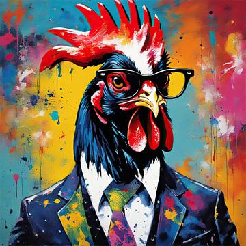 PopArt Coq 01.6 sur Blikvanger Schilderijen