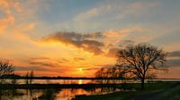 Sunset over De Waal.