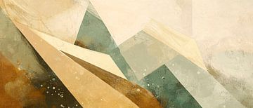Geometrie van stilte - Zachte bergen van Poster Art Shop