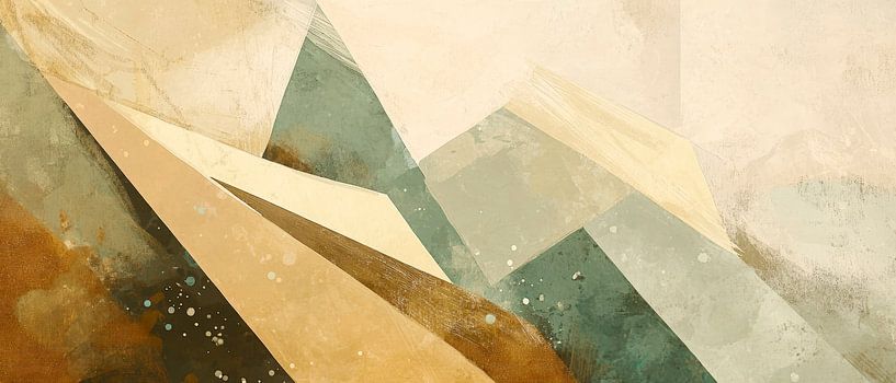 Geometry of silence - Gentle mountains by Poster Art Shop