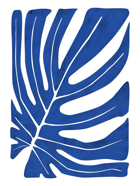Indigo Leaf Silhouette by Elena Ristova