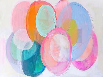 Modern abstracte ronde figuren van Zen en Meer