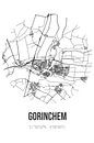Gorinchem (South-Holland) | Map | Black and White by MyCityPoster thumbnail