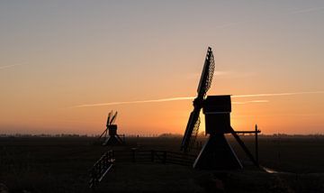 Molen "Hoogland" nabij Leeuwarden net na zonsondergang by Kevin Boelhouwer