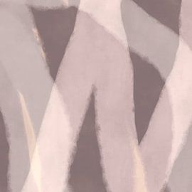 Modern abstract minimalist painting in neutral light taupe, grey and white by Dina Dankers