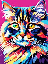Siberian Cat Pop Art