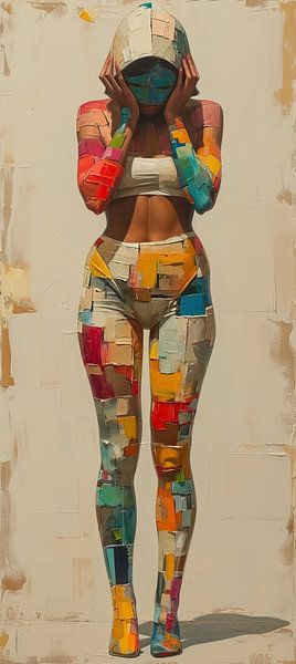 Abstrakte Farbfigur | Prisma Persona von Kunst Laune