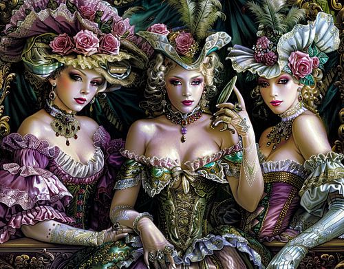 schilderachtige digitale kunst vrouwen