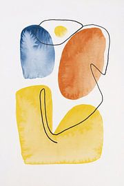 Dessin abstrait à l'aquarelle sur Imperial Art House