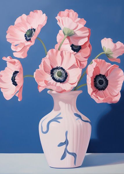 Pink Poppies by Marja van den Hurk