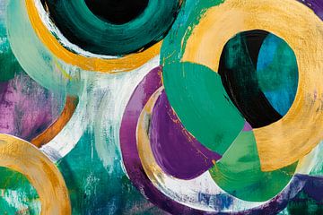 Coloured circles on canvas by Poster Art Shop