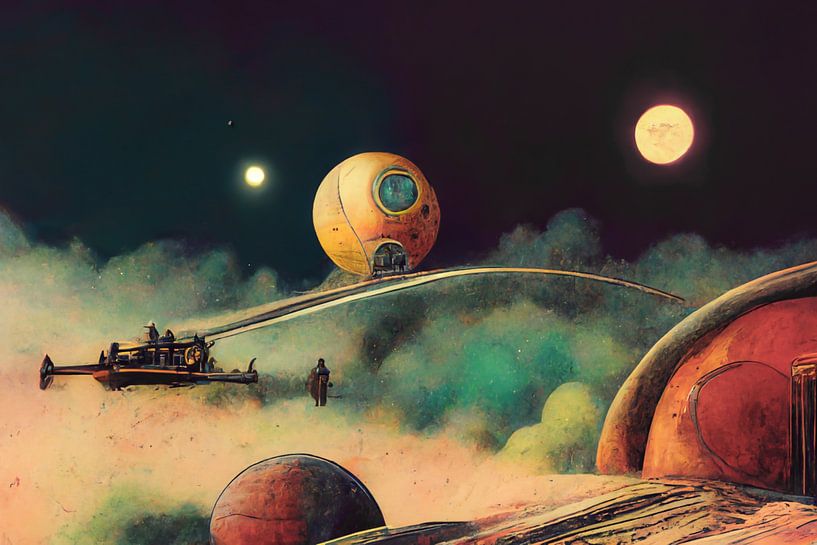 Buitenaardse fantasie, psychedelische dromen en vliegend tuig van Jef Peeters