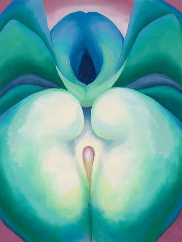 Georgia OKeeffe - Serie I Weiß & Blaue Blumenformen