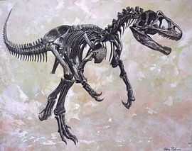 Allosaurus skeleton by Harm Plat