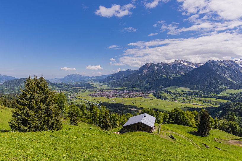 Panorama over Oberstdorf van Walter G. Allgöwer