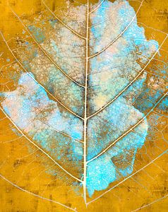 Natur Blatt Adern auf Gold
