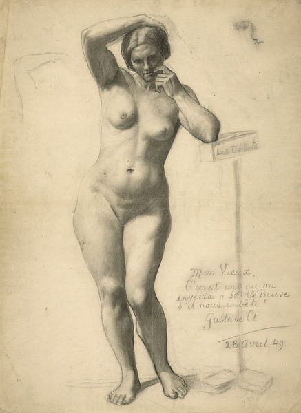 Gustave Courbet - Standing female nude by Peter Balan