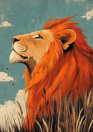 Lion "Wild elegance: The lion in natural dance"