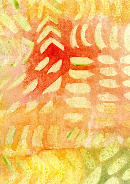 Shapes orange yellow by Claudia Gründler