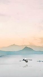 ZEN Art Triptychon (2): Japanische Berglandschaft