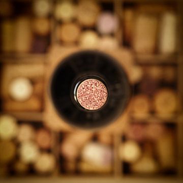 Bottle of red wine by Andreas Berheide Photography