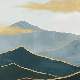 Scintillant sur les crêtes des montagnes sur Victor Weijers