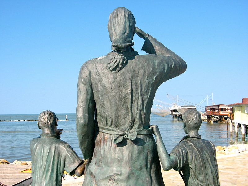 Beelden aan zee Cesenatico - Italie van Isabelle Val