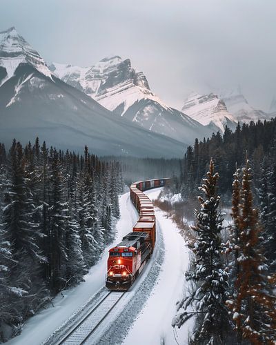 Train in Canada's vastness