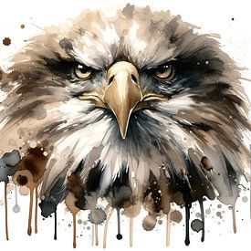 Wildes Weißkopfseeadler-Porträt von Chromatic Fusion Studio