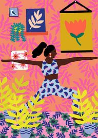 Yoga-krijgerhouding van Rafaela Mascaro
