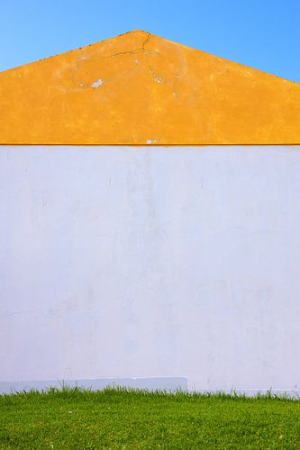 Oranje wit groen huis symmetrie