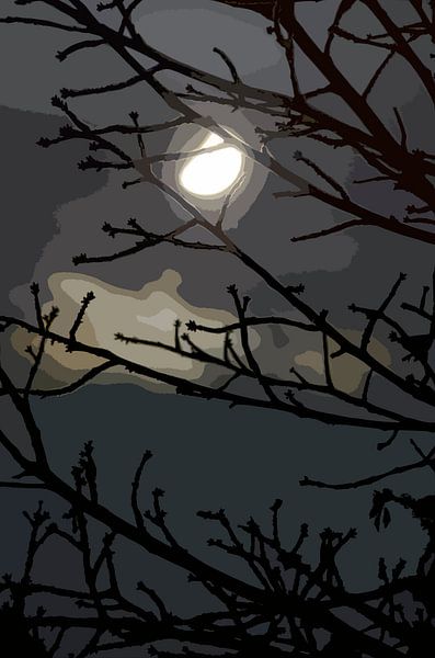 Maanlicht Nacht van Leopold Brix
