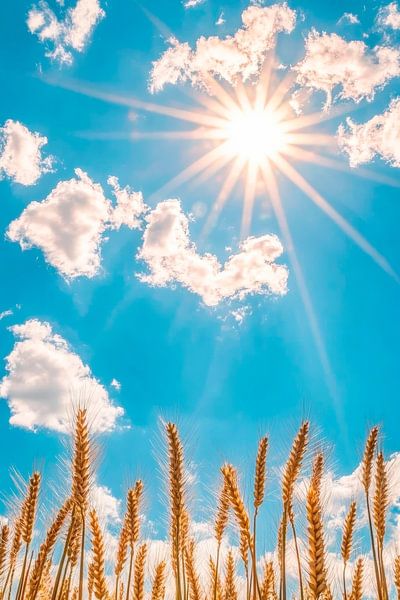 Sunbeams over a golden field by Poster Art Shop