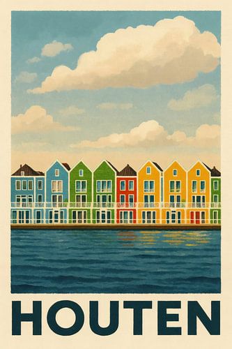 Houten - Kleurrijke architectuur aan het water