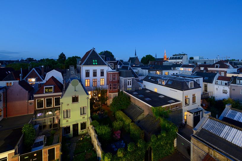 Achterzijde huizen Oudegracht en Haverstraat in Utrecht par Donker Utrecht