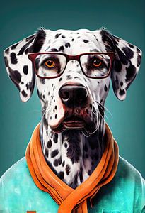 Hipster dog Pepper #dog von JBJart Justyna Jaszke