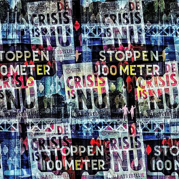 De crisis  is nu - extinction rebellion van Ruben van Gogh - smartphoneart