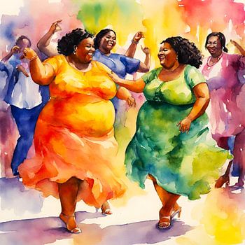 2 gezellige dames dansen in de discotheek