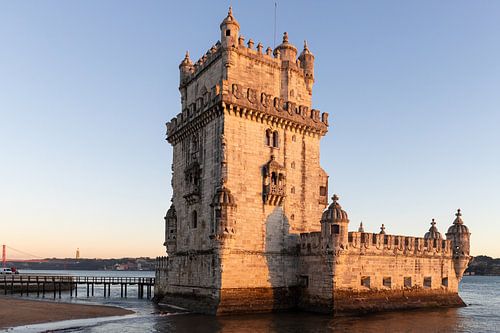 De Torre de Belem, een bezienswaardigheid van Lissabon, Portugal