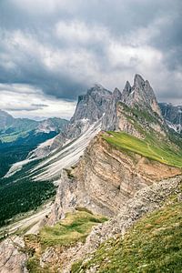 Seceda Berge dramatische Klippen in den Dolomiten