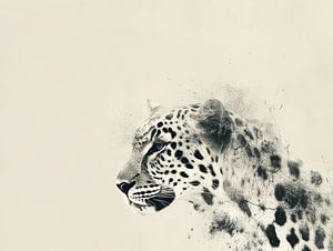 Geflüster der Wildnis - Abstraktes Leopardenprofil