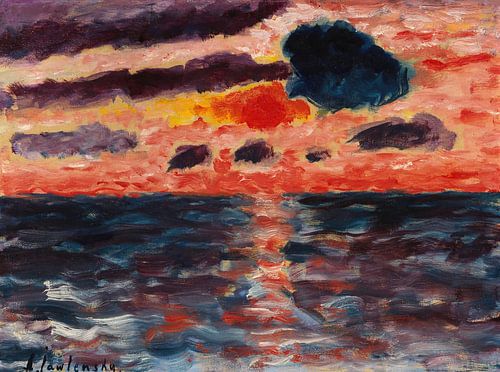 Zonsondergang, Borkum, Alexej von Jawlensky