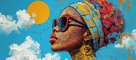 Frauenprofil | Sie trägt die Sonne von Kunst Laune