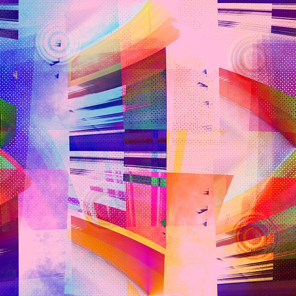 Abstract modern pink by Christine Bässler