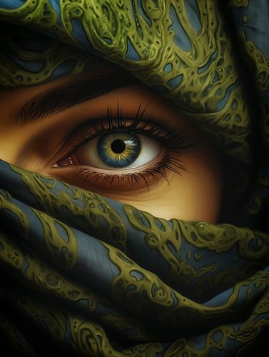 Lady with a green headscarf